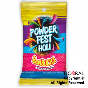 POLVO HOLI COLOR BOMBUCHA PARA LANZAR ROJO X 50 GR.